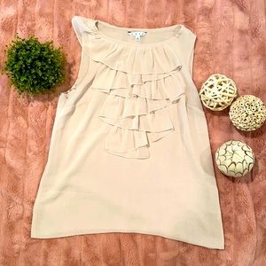 Flowy CAbi sleeveless blouse. Beautiful detailing.